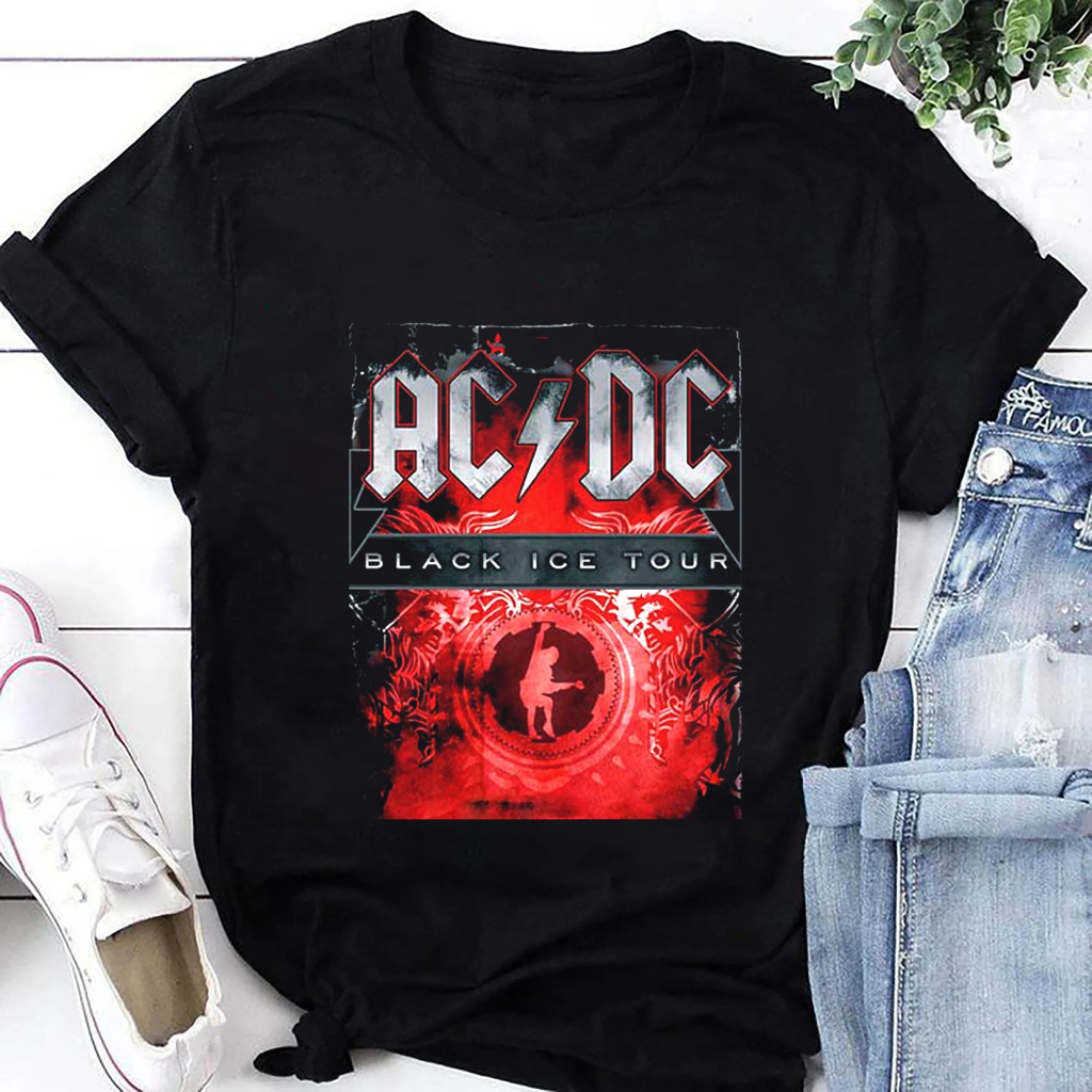 Acdc World Tour Shirt Rock Band Acdc Graphic Shirt Fan Gift Acdc Band 90s Vinatge Shirt