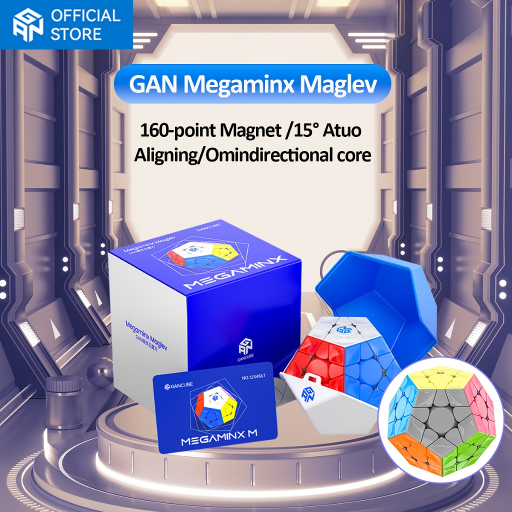 Gan Megaminx Maglev Cube ลูกบาศก์แม่เหล็ก ทรงแปดเหลี่ยม จัดตําแหน่งอัตโนมัติ