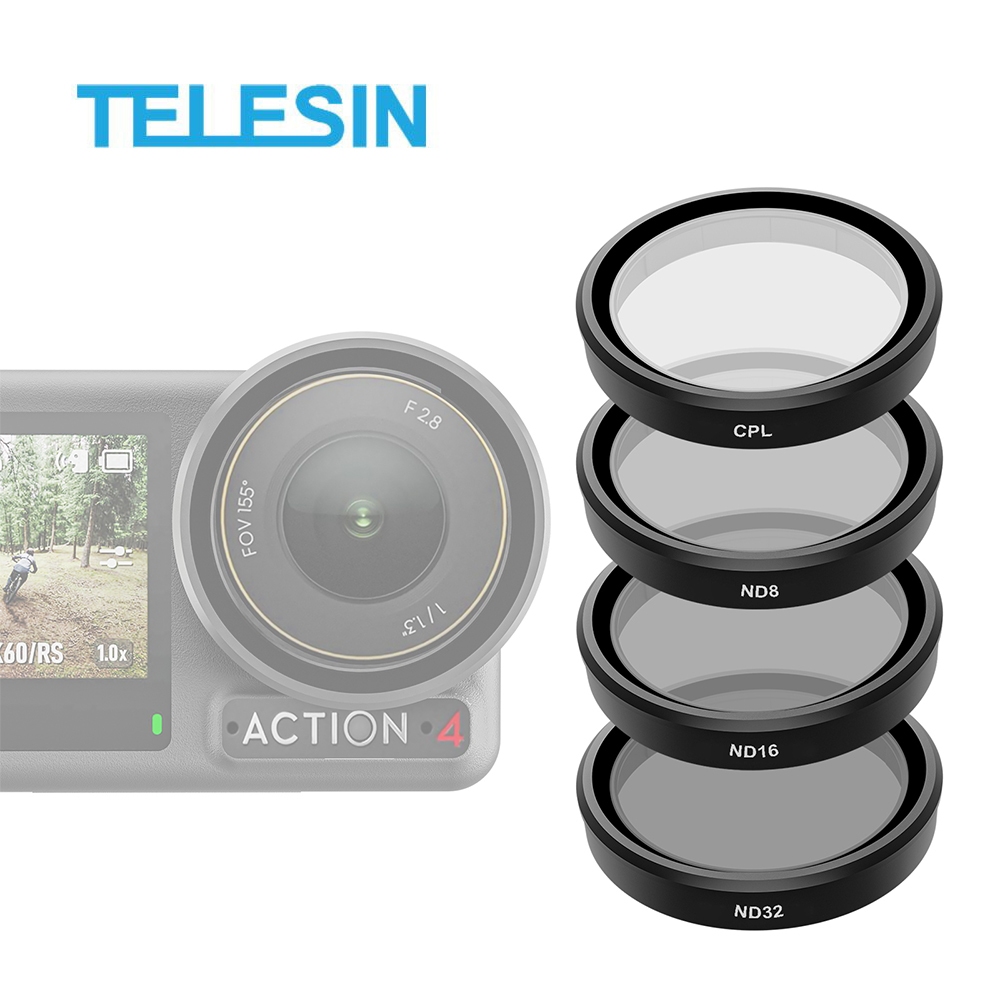 Telesin CPL ND8 ND16 ND32 AGC เลนส์กรองกรอบสําหรับ DJI Action 3 4 ND CPL อุปกรณ์เสริมสําหรับกล้องแอคชั่นแคมเมรา