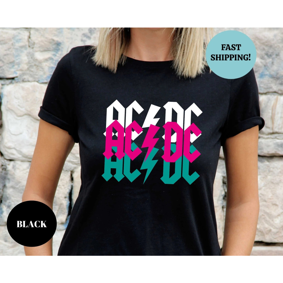 เสื้อยืด Acdc Rock Band Acdc Graphic Shirt Fan Gift Acdc Band 90s Vinatge Shirt