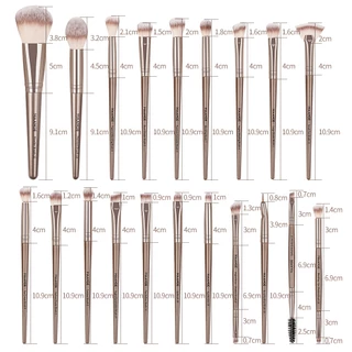 MAANGE 20 ชิ้น ชุดแปรงแต่งหน้ามืออาชีพ ขนแปรงนุ่มคุณภาพสูง แปรงแต่งหน้าสำหรับทั้งใบหน้า 5748