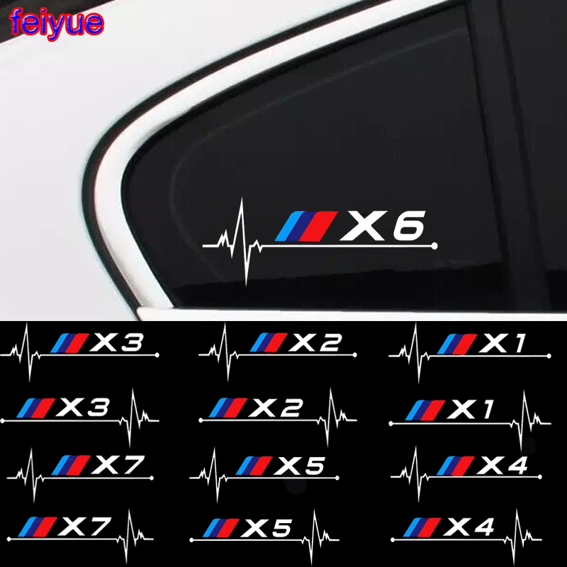 2 ชิ้นรถสติกเกอร์ Windows สําหรับ BMW X1 X2 X3 X4 X5 X6 X7