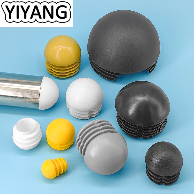 (13MM-76MM)Domed Round Plastic Black Blanking End Caps Tube Pipe Insert Plug