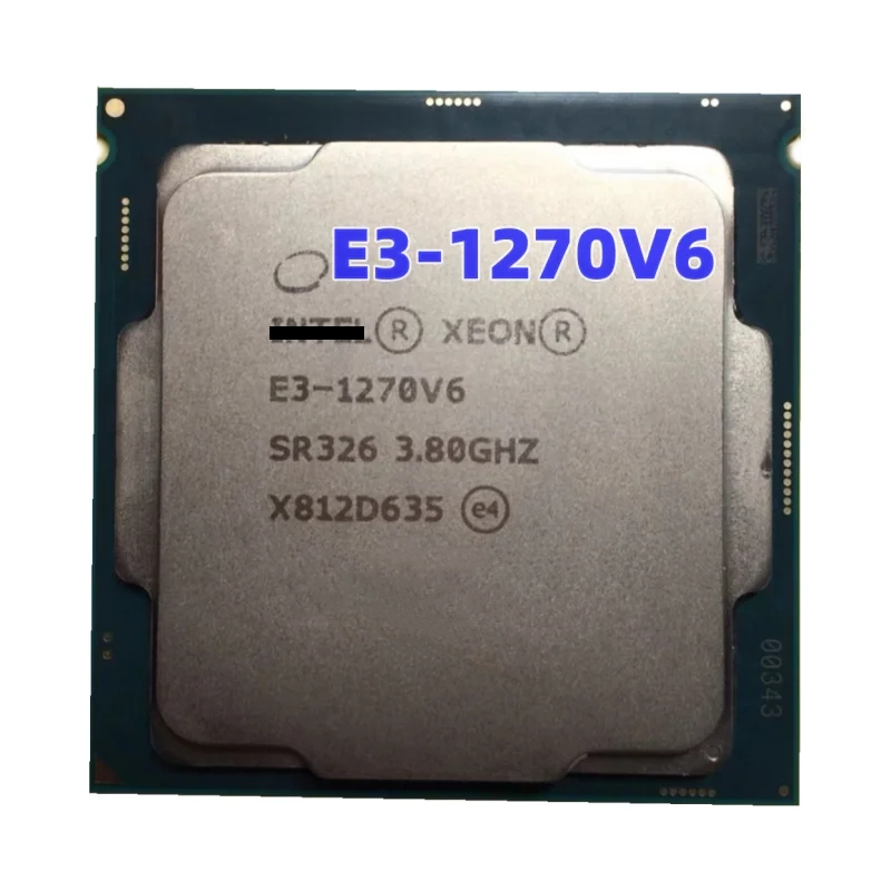 Xeon E3-270V6 CPU E3 1270V6 SR326 3.8GHz 4-Cores 8 ด้าย 8MB 72W LGA1151 สําหรับ C236 ชิปเซ็ต E3-270 
