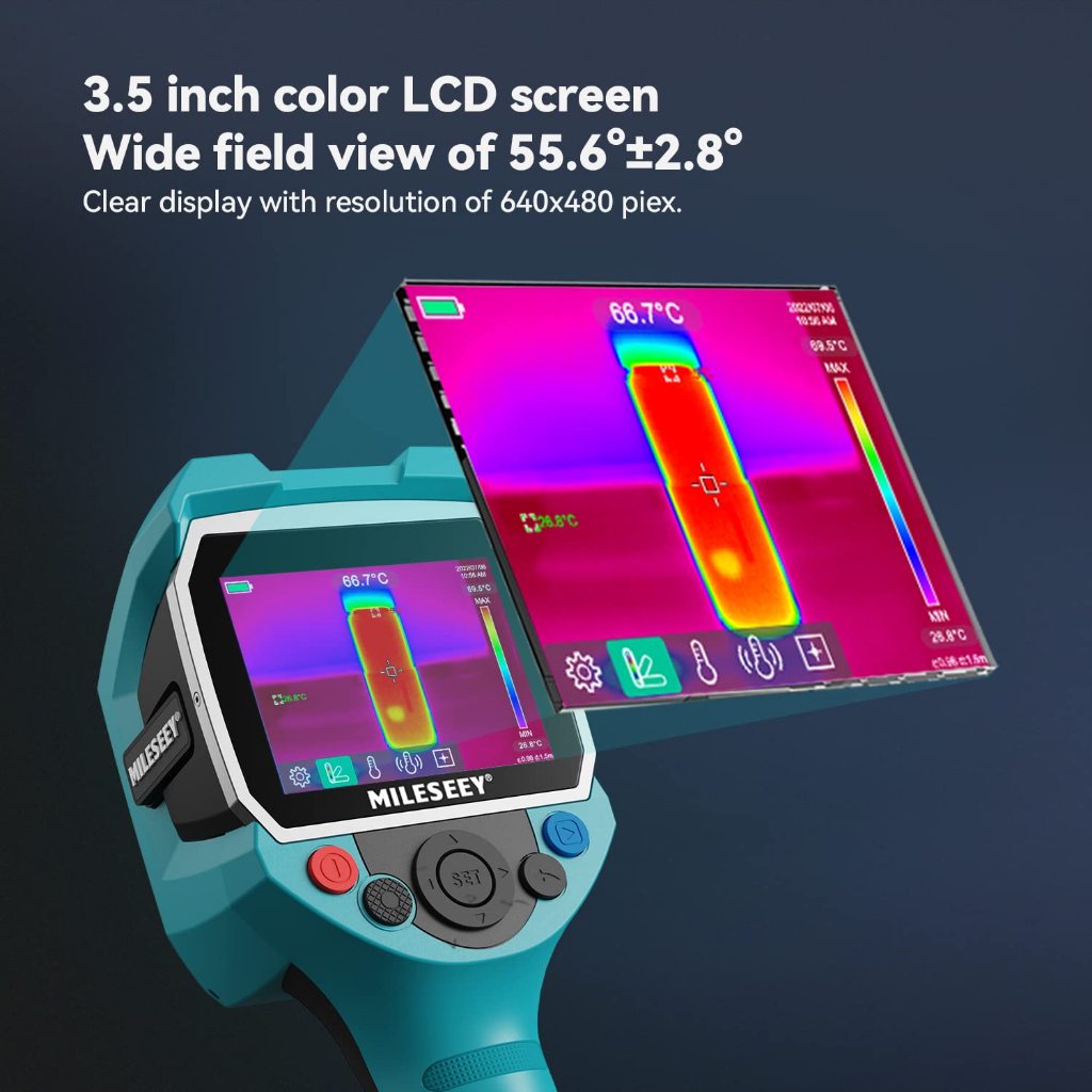 ★ไมล์★Tr256a กล้องถ่ายภาพความร้อนมือถือ 256*192 IR ความละเอียด Thermal Imager, จอแสดงผล LCD 3.5 นิ้ว IP65 กันน้ําชาร์จ 6 แผ่นกล้องความร้อน