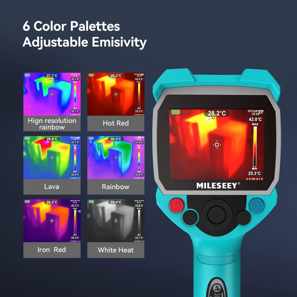 ★ไมล์★Tr256a กล้องถ่ายภาพความร้อนมือถือ 256*192 IR ความละเอียด Thermal Imager, จอแสดงผล LCD 3.5 นิ้ว IP65 กันน้ําชาร์จ 6 แผ่นกล้องความร้อน