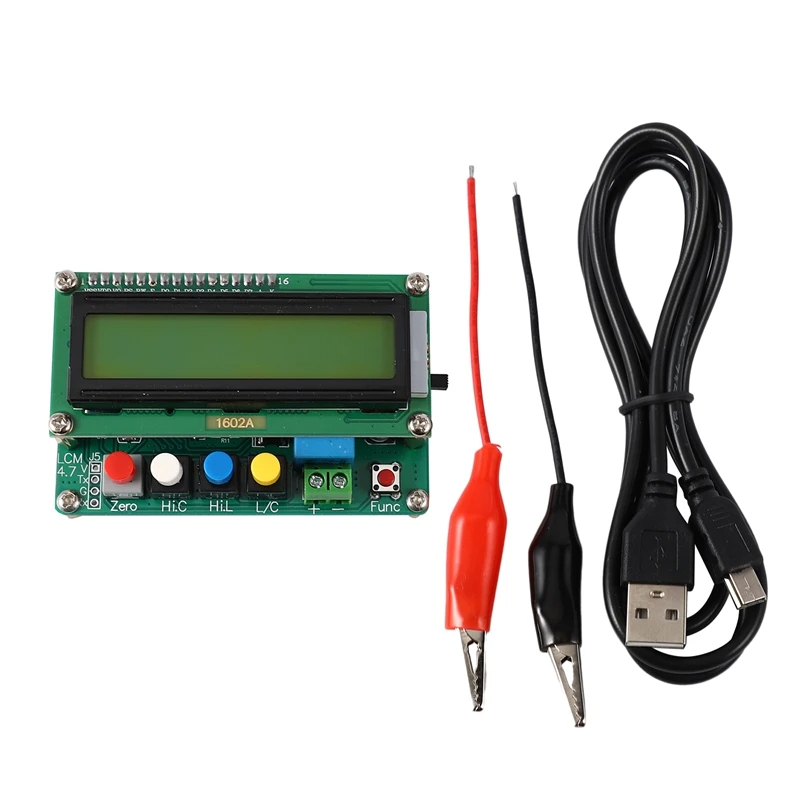 Lc100-a ดิจิตอล Lcd ความแม่นยําสูงเหนี่ยวนํา L/C Meter เครื่องทดสอบตัวเก็บประจุความถี่ 1Pf-100Mf 1Uh-100H Lc100-A + ทดสอบ