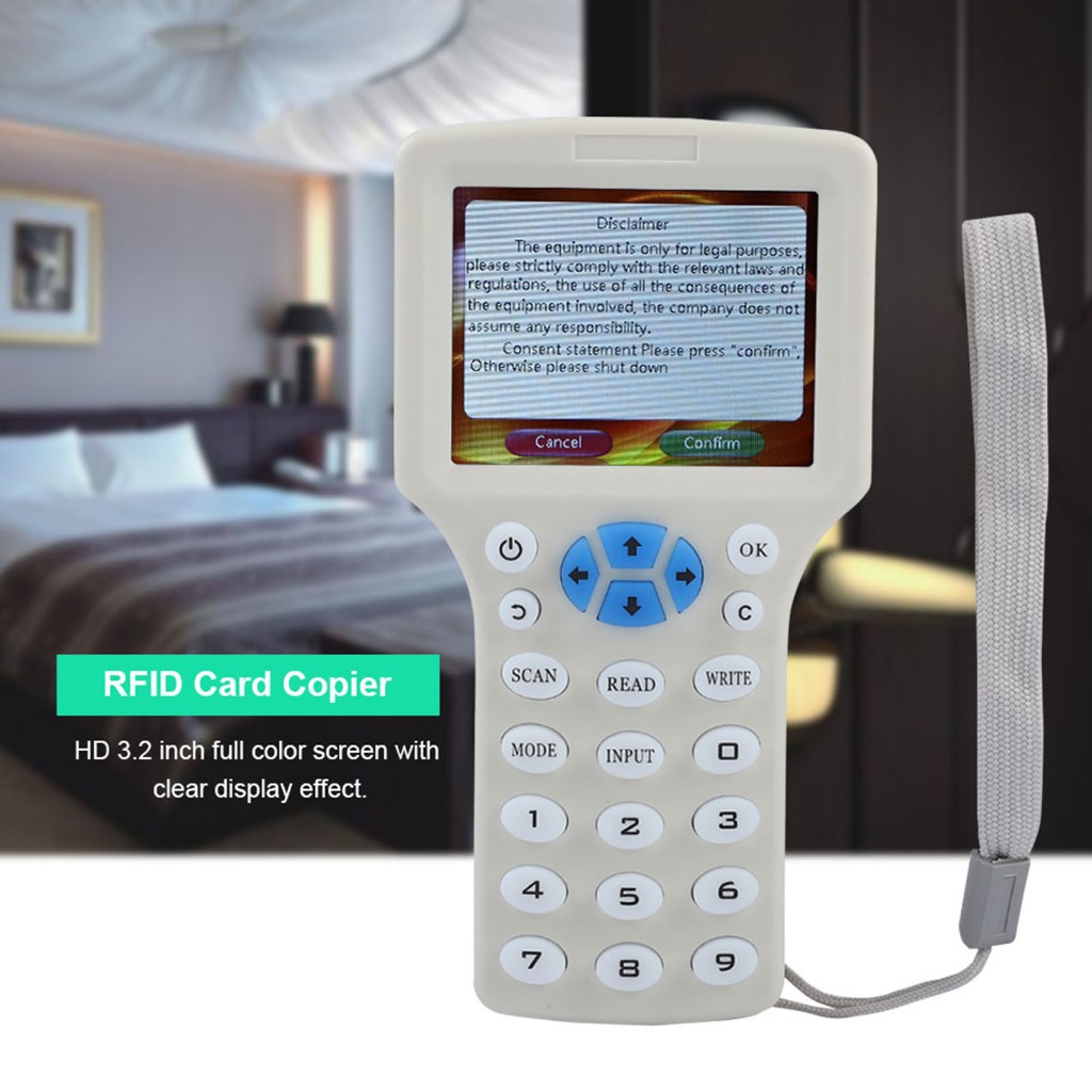 (Ready Stock) 8 ความถี่มัลติฟังก์ชั่นคัดลอกเข้ารหัส NFC สมาร์ทการ์ด RFID เครื่องถ่ายเอกสาร ID/IC Reader Writer