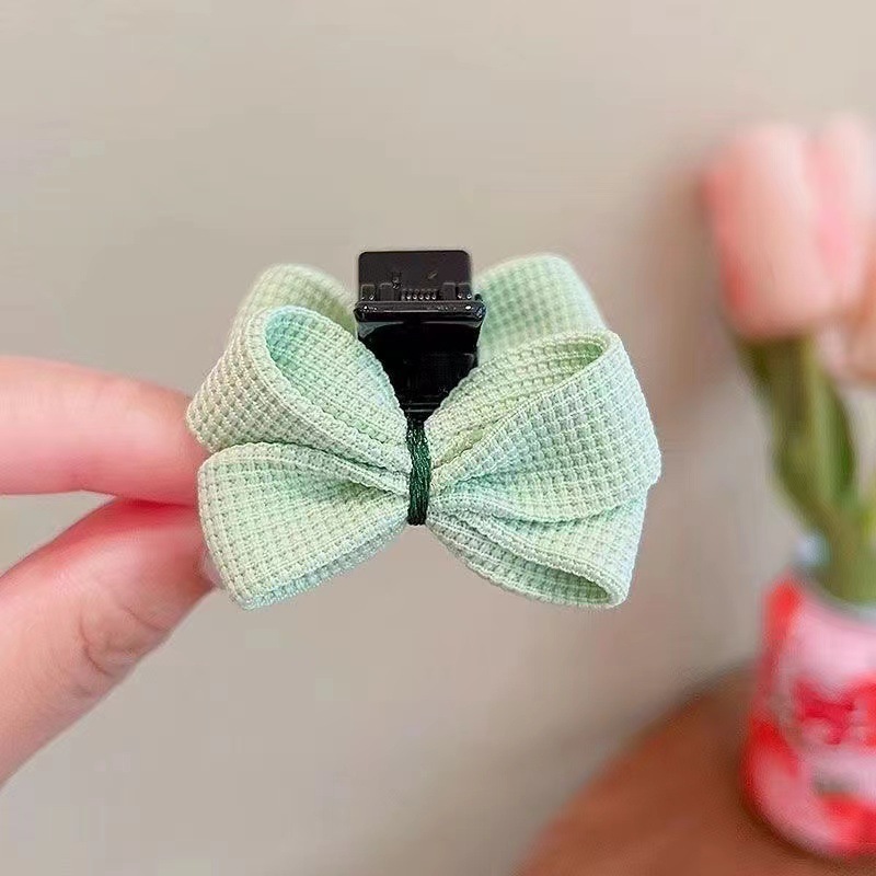 1ชิ้น คลิปโบว์ขนาดเล็กหวานและน่ารักสําหรับเด็กหน้าม้ากิ๊บติดผมหน้าผากกิ๊บผมหักกิ๊บติดผมเจ้าหญิงด้านข้างคลิป หมวก - รูปที่ 4