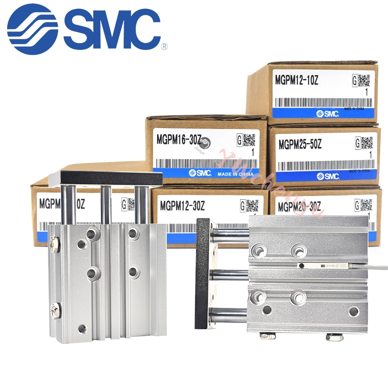 SMC กระบอก  3แกน 3แท่ง MGPM12 MGPM16 MGPM20 MGPM25 MGPM32-10 20 25 30 40 50 75 100 Z ใหม่ MGPM