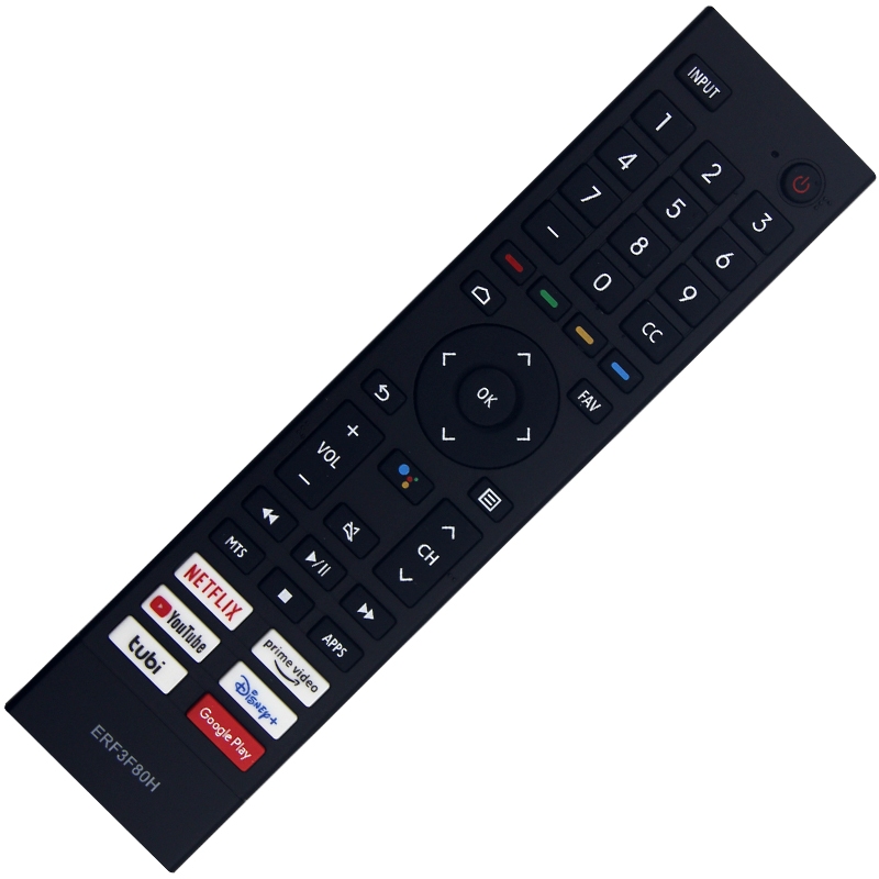 ERF3F80H รีโมทคอนโทรลเข้ากันได้กับ Hisense TV A6 Series 43A 50A 55A 60A 70A 75A6A 50U6G 55U 65U ไม่ม