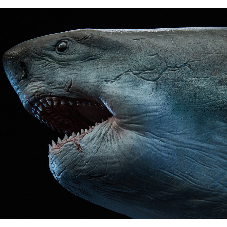 Wanzhentang Megalodon Ghost รูปปั้นรูปทิวทัศน์รุ่นพร้อมสต็อกที่ได้รับอนุญาตอย่างเป็นทางการของแท้คอลเลกชันใหม่เอี่ยม