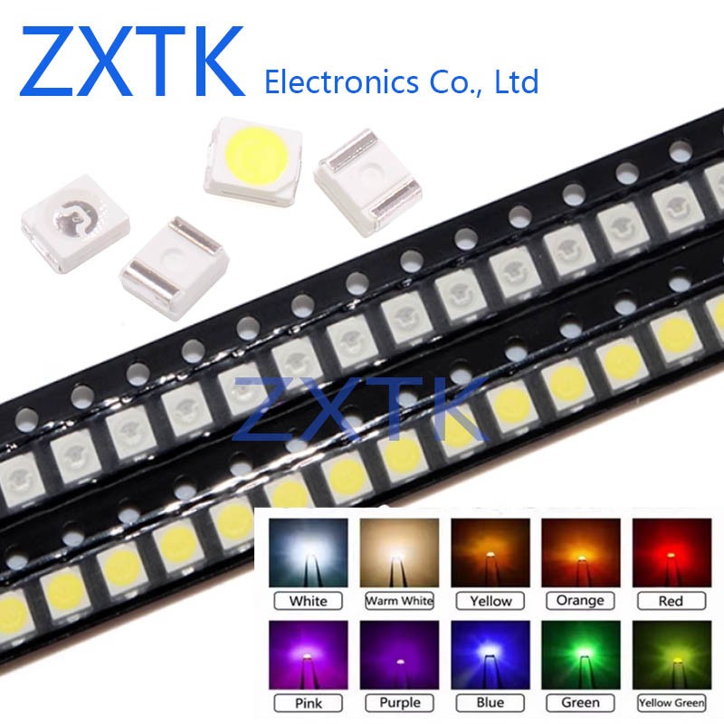100 ชิ้น/ล็อต SMD LED ไดโอด 0603 0805 1206 1210 3528 5730 สีเขียว แดง WARM ขาว ไอซ์ ฟ้า เหลือง ชมพู ม่วง ส้ม ใช้ในรถยนต์