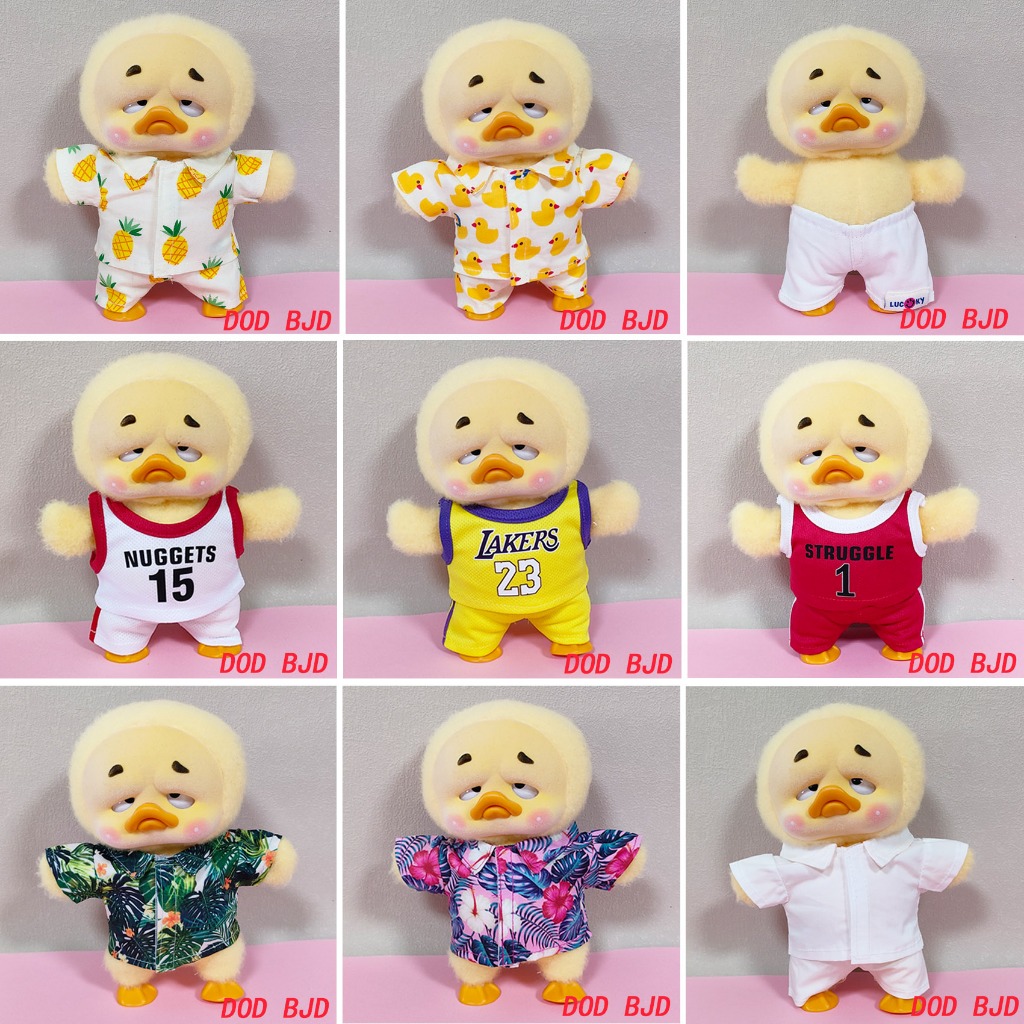 Upsetduck T เสื้อกางเกงขาสั้น 20 ซม.เสื้อผ้าตุ๊กตากางเกงขาสั้นแขนสั้นกางเกงสําหรับ Upset เป็ด 20 ซม.ตุ๊กตาผ้าฝ้าย
