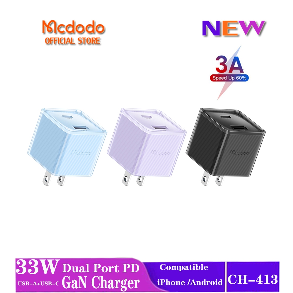 Mcdodo 33W PD Fast สายชาร์จสําหรับ iPhone 15 14 13 Pro Max 12 11 Xr 8 7 6 CA-413