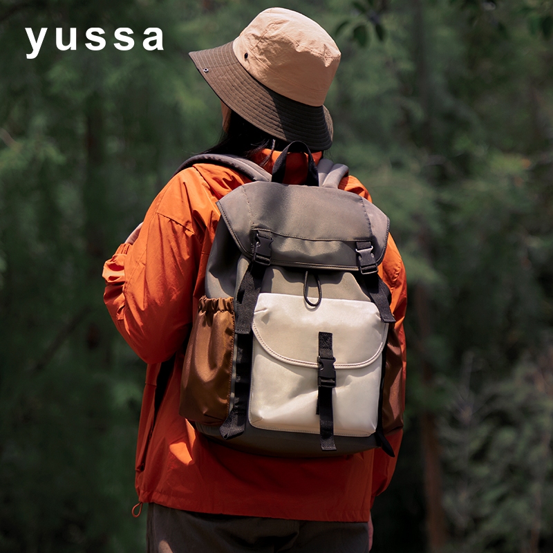 yussa 2024 กระเป๋าเป้สะพายหลังเดินป่ากระเป๋าเดินทางระยะสั้นกระเป๋านักเรียนวิทยาลัยผู้หญิง