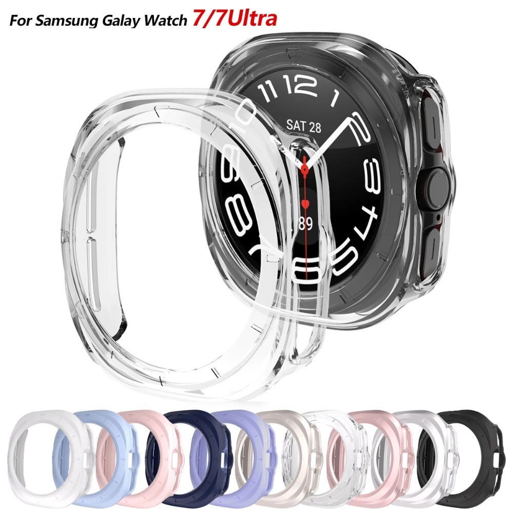 เคสป้องกันสําหรับ Samsung Galaxy Watch 7 Ultra 47 มม.SmartWatch PC ป้องกันสําหรับ Galaxy Watch 7ultra Protector