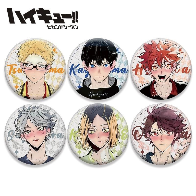อะนิเมะ Haikyuu Tinplate ป้ายโลหะ Pin อะนิเมะอุปกรณ์ต่อพ่วงของขวัญสะสม