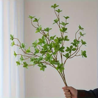 พืชสีเขียวจําลองของตกแต่งดอกไม้ในห้องนั่งเล่นของตกแต่งโต๊ะอา…