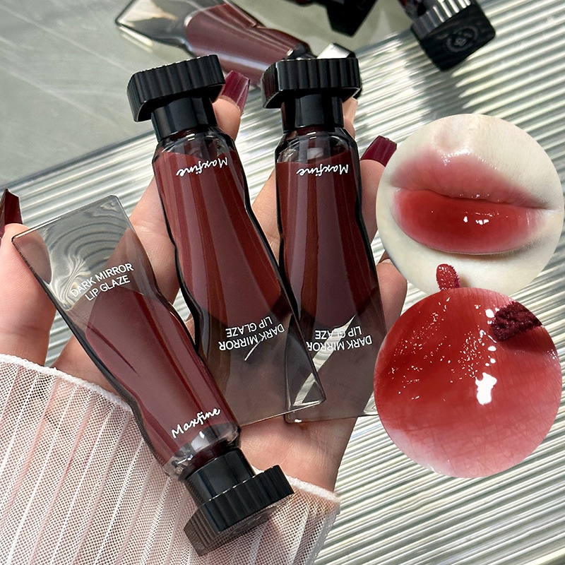 PY.th Maxfine ฟิล์มกระจกใส เคลือบริมฝีปาก ติดทนนาน สีสวยเกลี่ยง่าย ไม่จางง่าย สําหรับผู้หญิง-PY