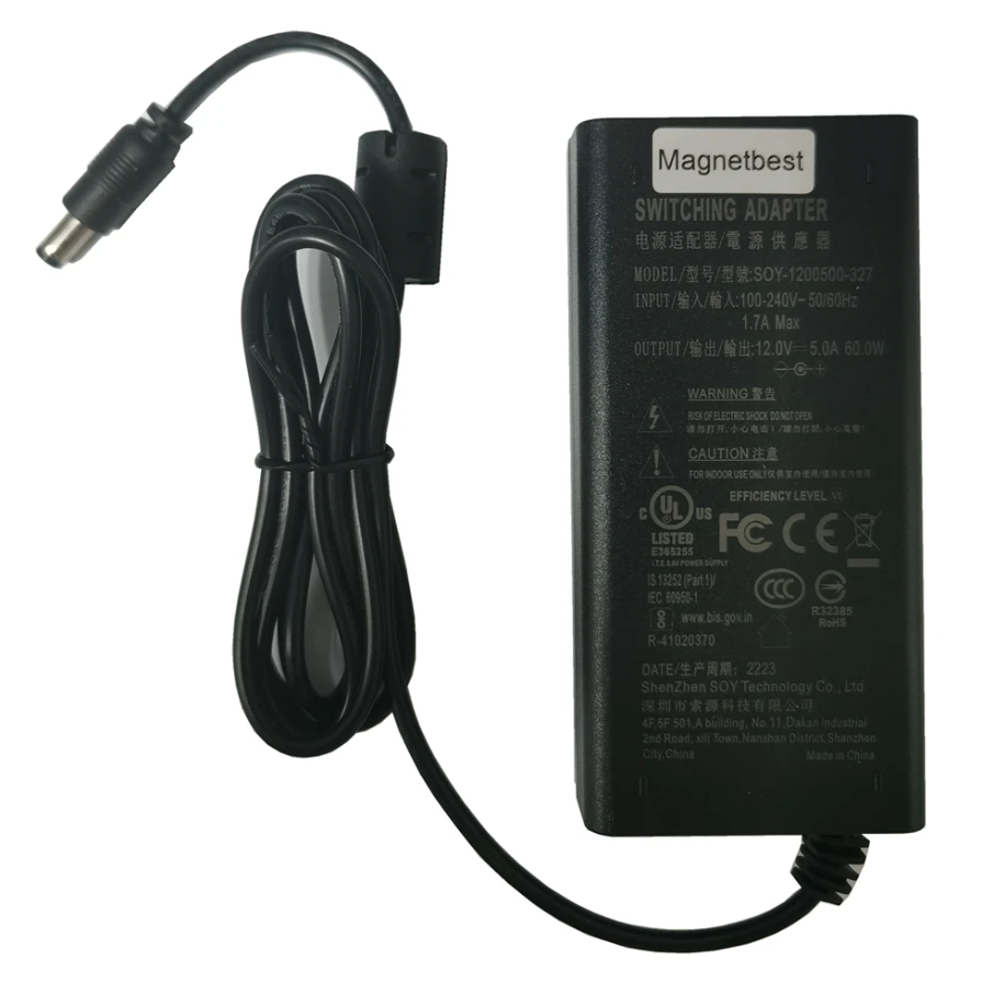 SOY 12V 5A 60W AC DC Adapter Charger SUN-1200500 สําหรับ Msi OPTIX AG32CQ MAG27CQ MAG271R MONITOR AG