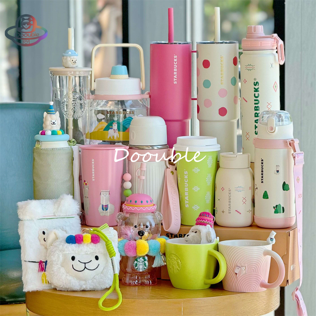 Starbucks China Alpaca Amusement Park Collection ถ้วยสแตนเลส ถ้วยแก้วน่ารัก ถ้วยมาร์ค ถ้วยฟาง ถ้วยน้ําฉนวนกันความร้อน ของขวัญ