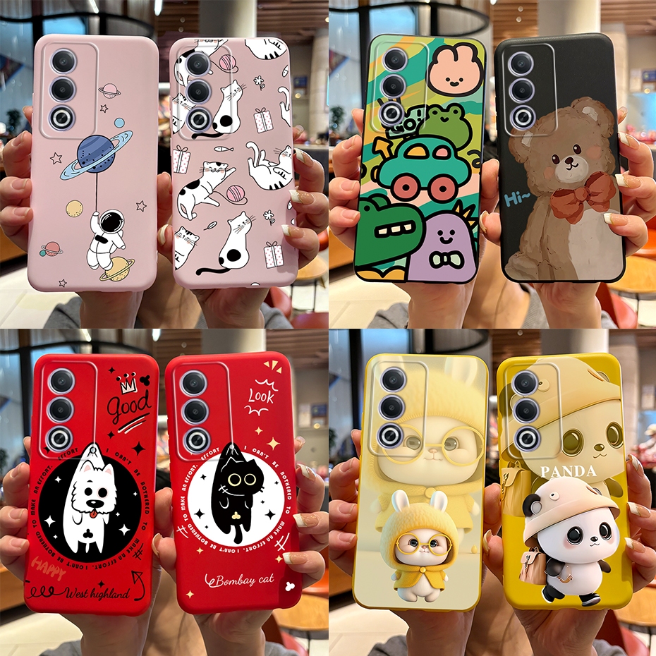 สําหรับoppo A3 Pro 5G 2024 น่ารักPandaทาสีเยลลี่เคสโทรศัพท์สําหรับOppoA3 Pro 5Gซิลิโคนนุ่มTPUกรณี