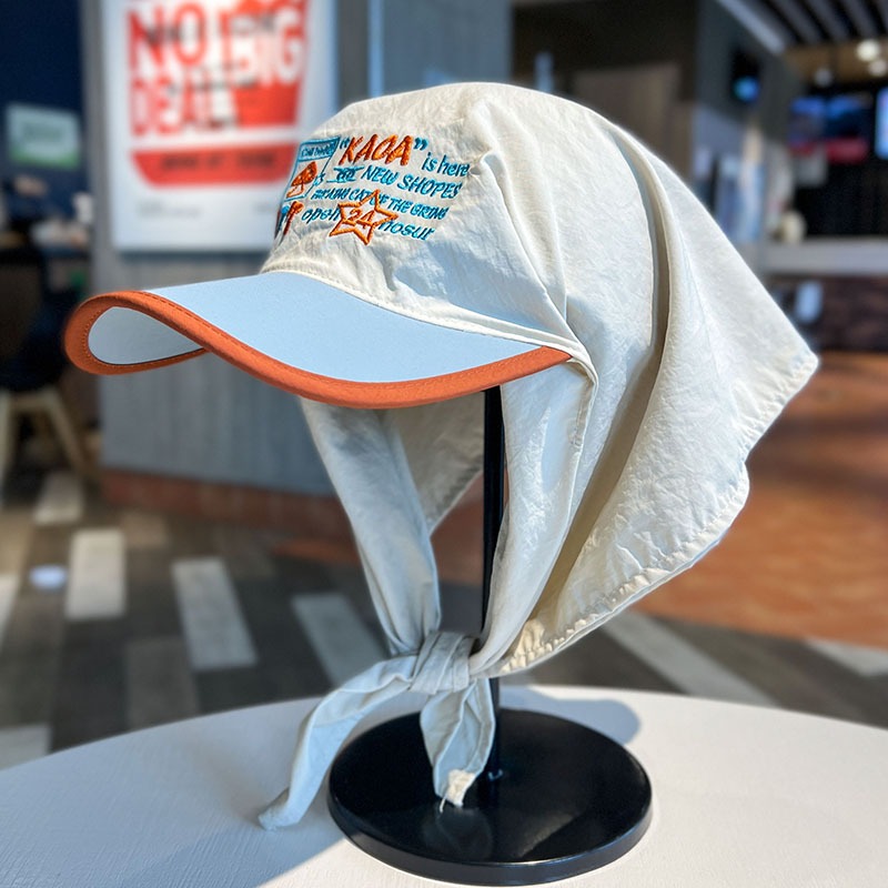 Headscarf หมวกผู้หญิง Niche Sun หมวกกลางแจ้ง Camping Quick-Drying หมวกที่ไม่ซ้ํากันปักสเก็ตบอร์ด Baotou เบสบอลหมวก