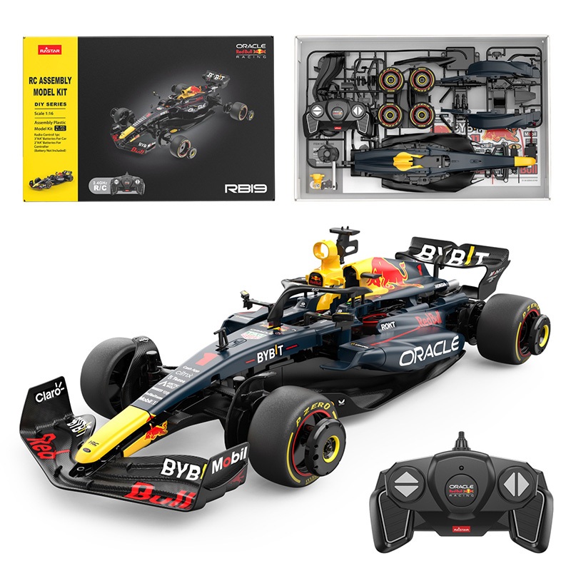 Rastar 1/16 รีโมทคอนโทรลรถ Red Bull Rb19#1Max Verstappen #11Sergio ของเล่นโมเดลรถยนต์ Perez ประกอบ F1