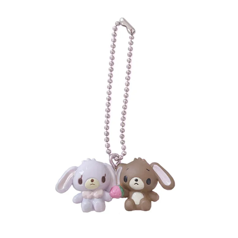 หายาก Sugarbunnies พวงกุญแจ Charms Kurousa Shirousa กระต่ายน่ารัก Key Ball Chain Mascot พวงกุญแจของข