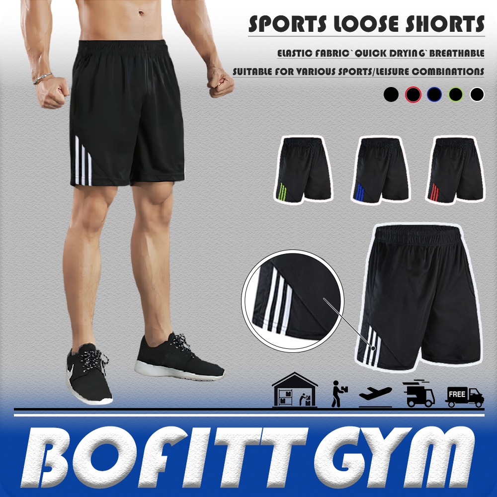 BOFITTGYM ผู้ชายหลวมกีฬากางเกงขาสั้นวิ่งกางเกงแห้งเร็วระบายอากาศยืดหยุ่นว่ายน้ําบาสเกตบอลฟุตบอล