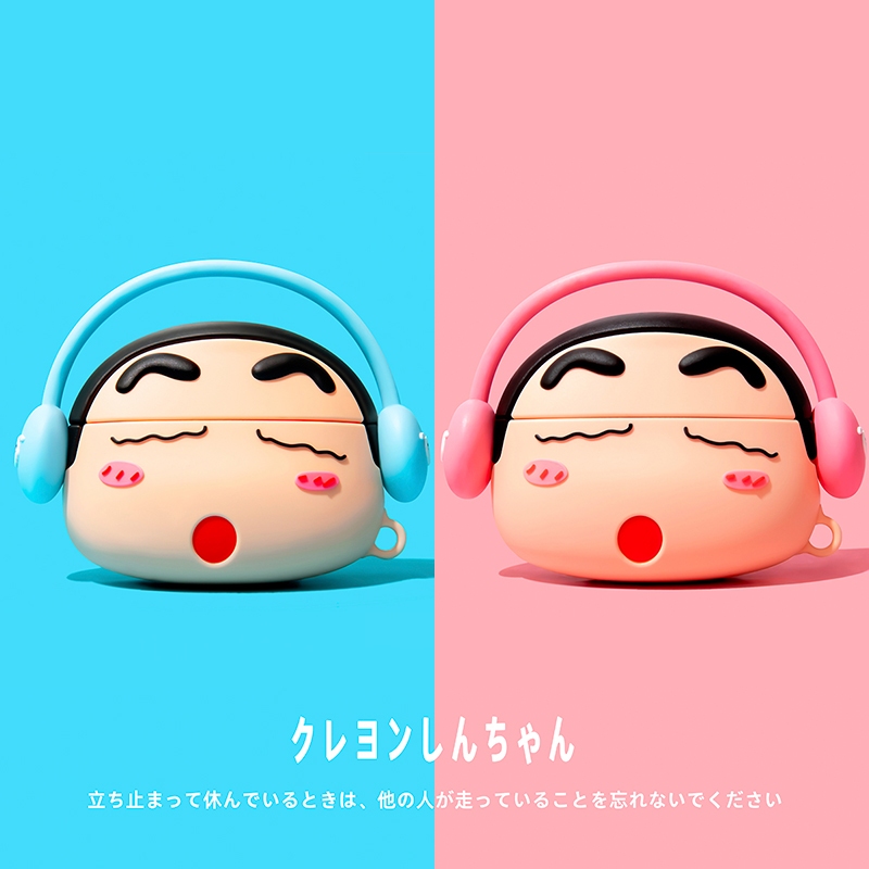 ฟังเพลง Crayon Shin-chan เคสหูฟังสําหรับ AirPods 4 กรณีน่ารักหูฟังป้องกันกรณีสไตล์ใหม่สําหรับ AirPodsPro2 หูฟังป้องกันกรณีใช้งานร่วมกับ AirPodsPro กรณี AirPods2gen
