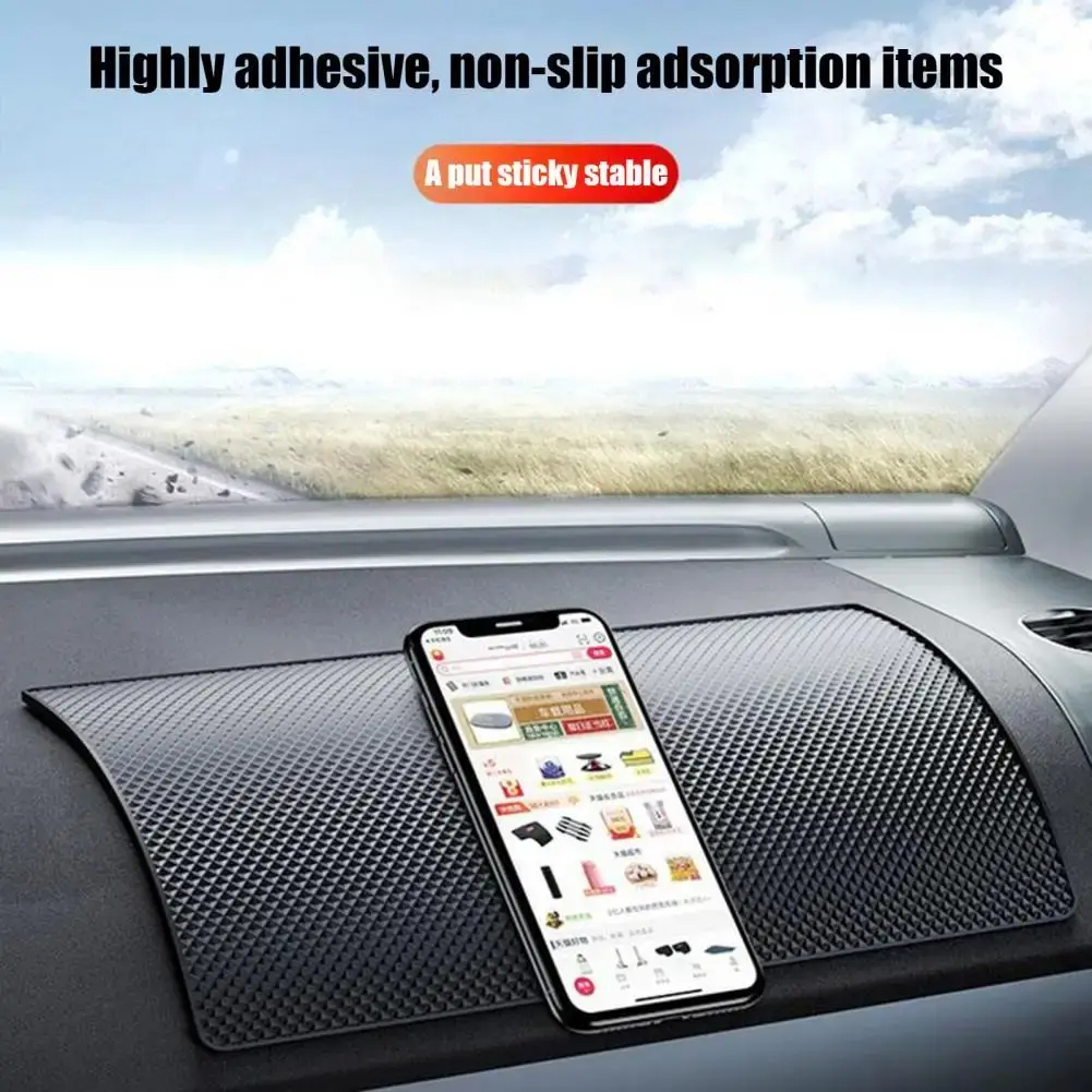แดชบอร์ดรถ Sticky Anti-Slip PVC Mat Auto Non-Slip Sticky Gel Pad สําหรับโทรศัพท์แว่นตากันแดดผู้ถือรถจัดแต่งทรงผม