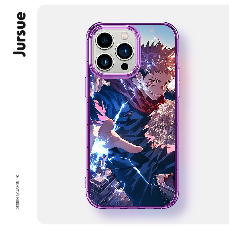 Jursue เคสไอโฟน เคสซิลิโคนนุ่มกันกระแทกใสการ์ตูนอนิเมะตลก เคสโทรศัพท์  for iPhone 16 15 14 13 12 11 