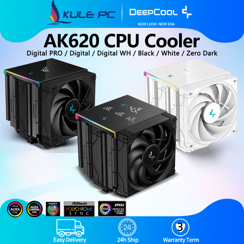 Deepcool AK620 Digital Pro / Digital / Standard / White / Zero Dark CPU Air Cooler 6 ท่อความร้อน Dua