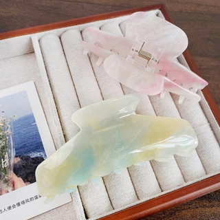 สีสันสามารถเปลี่ยนกิ๊บสีสําหรับผู้หญิงสาวอารมณ์หวานกิ๊บอะคริลิขนาดใหญ่กลับหัวผมหนีบอุปกรณ์ผมแฟชั่น