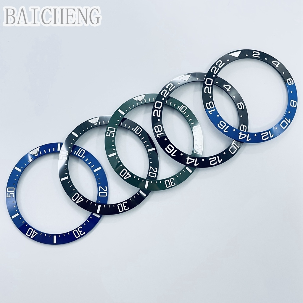Baicheng 40 มม.SE Ceramics Bezel สีดําสีฟ้าสีเขียวลาดดําน้ํานาฬิกาใส่นาฬิกาเปลี่ยนนาฬิกา Face Watch Bezel Insert Ring 3 ขาย