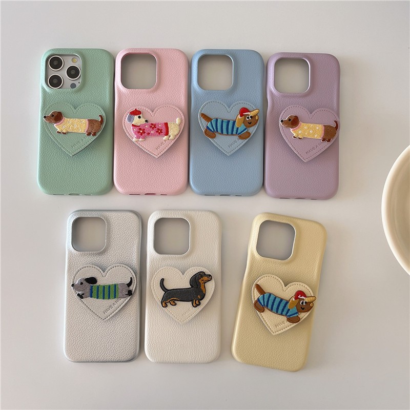 Iphone 16 pro max 15 pro max ลายดัชชุนวัสดุ PU รองรับเคสโทรศัพท์