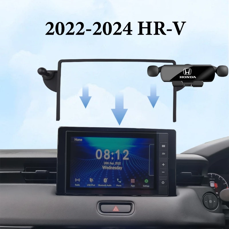 ที่วางโทรศัพท์ในรถยนต์ Honda HR-V 2022 2023 2024 2025 ที่วางโทรศัพท์มือถือสําหรับอุปกรณ์เสริม HRV ที่วางโทรศัพท์แรงโน้มถ่วง