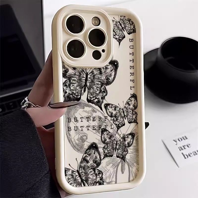 เคส VIVO Y81 Y81i Y81S Y83 Y66 Y65 Y67 Y85 V9 Y76 5G Y72 Y52 5G ซิลิโคนโบราณลมผีเสื้อโทรศัพท์กรณี
