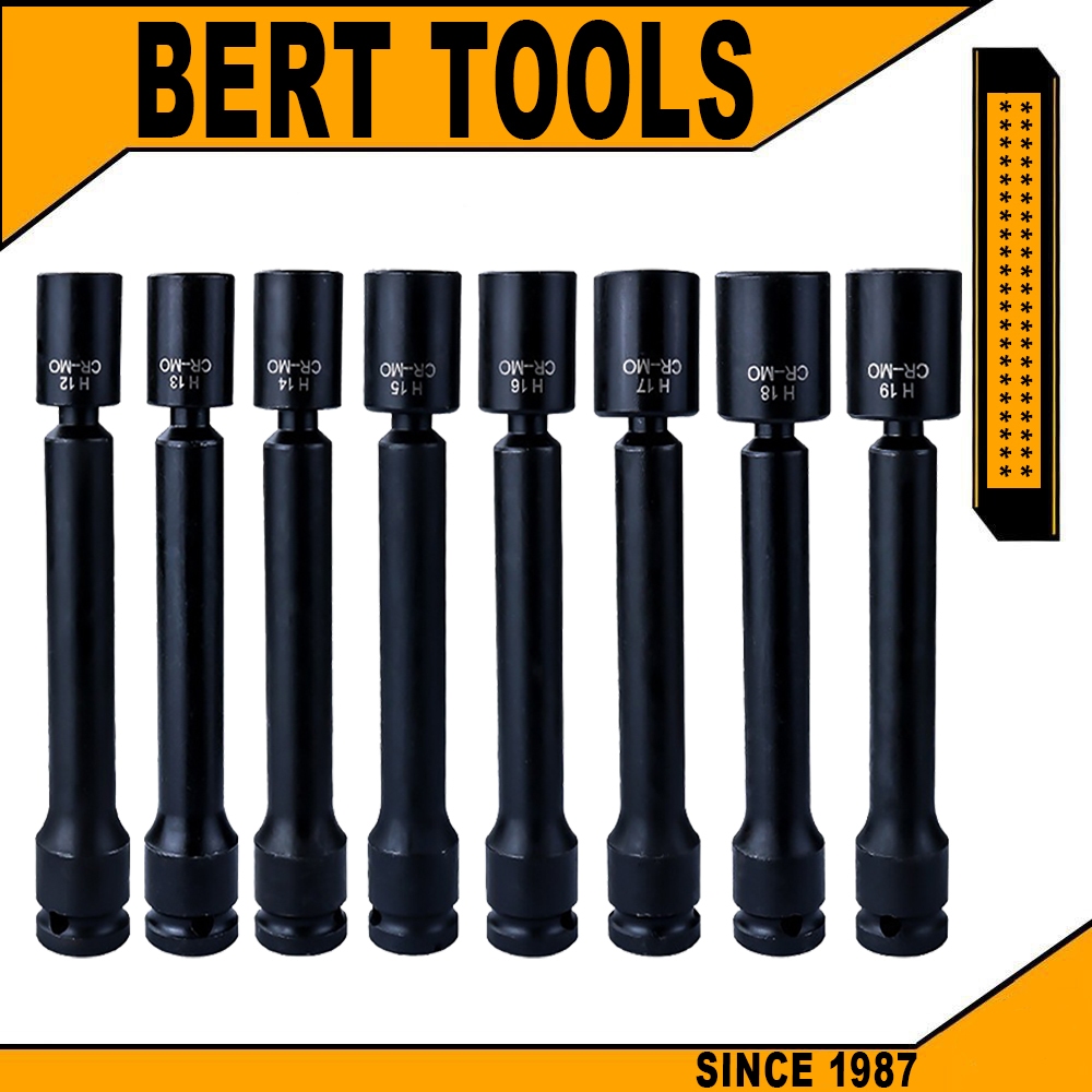 BERT ｜บล็อกเบอร์ ลูกบล็อกยาว บล็อกไร้สาย ซ็อกเก็ตประแจไฟฟ้า ซ็อกเก็ตส่วนต่อขยาย ซ็อกเก็ตไดรฟ์ หมุนฟรี 360° 1/2