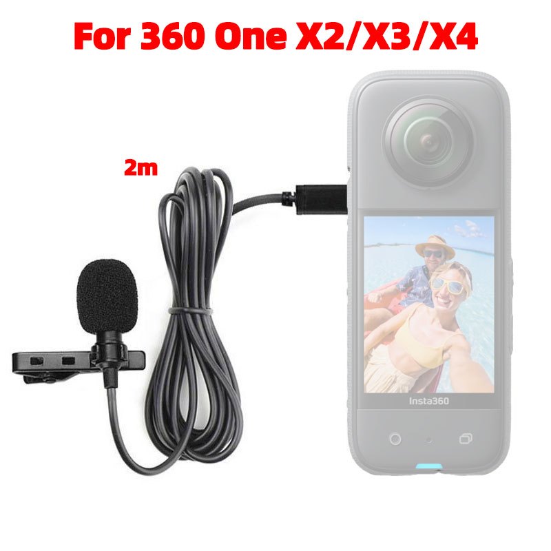 ไมโครโฟนปกเสื้อ สําหรับกล้อง insta360 one x2 x3