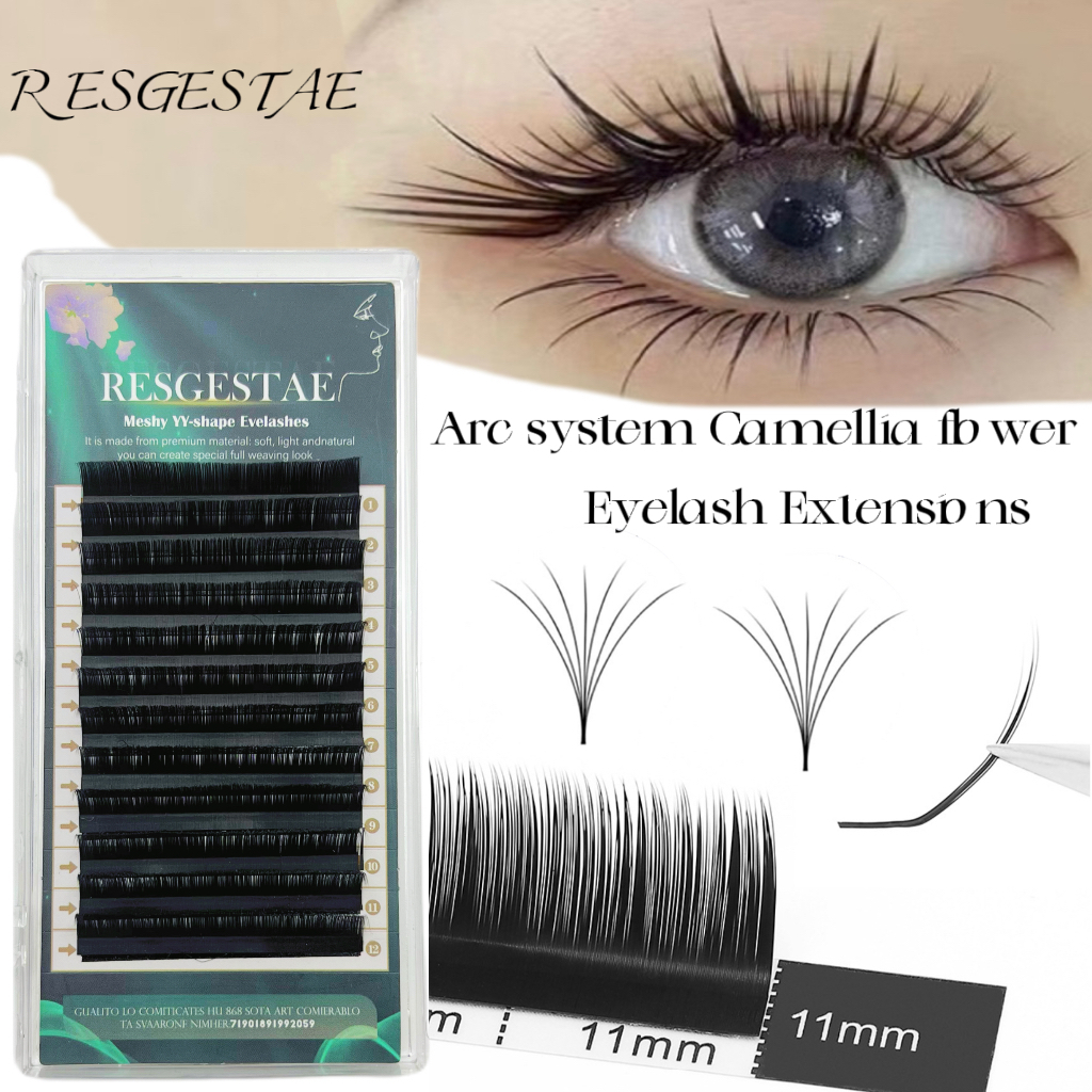 LC Camellia ขนตาปลอม 0.07 มม. L มุมกว้างหนาพิเศษนุ่มจีนหยิก, ขนตาตา