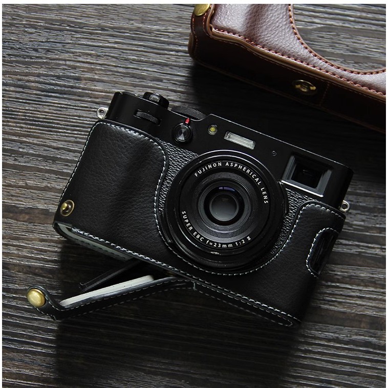 เหมาะสําหรับเคสกล้อง Fuji X100VI รุ่นที่หกชุดครึ่ง x100v เคสป้องกันฐานหนัง X100F เคสหนังย้อนยุค