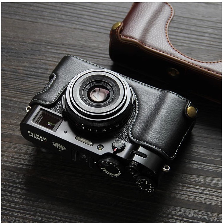 เหมาะสําหรับเคสกล้อง Fuji X100VI รุ่นที่หกชุดครึ่ง x100v เคสป้องกันฐานหนัง X100F เคสหนังย้อนยุค