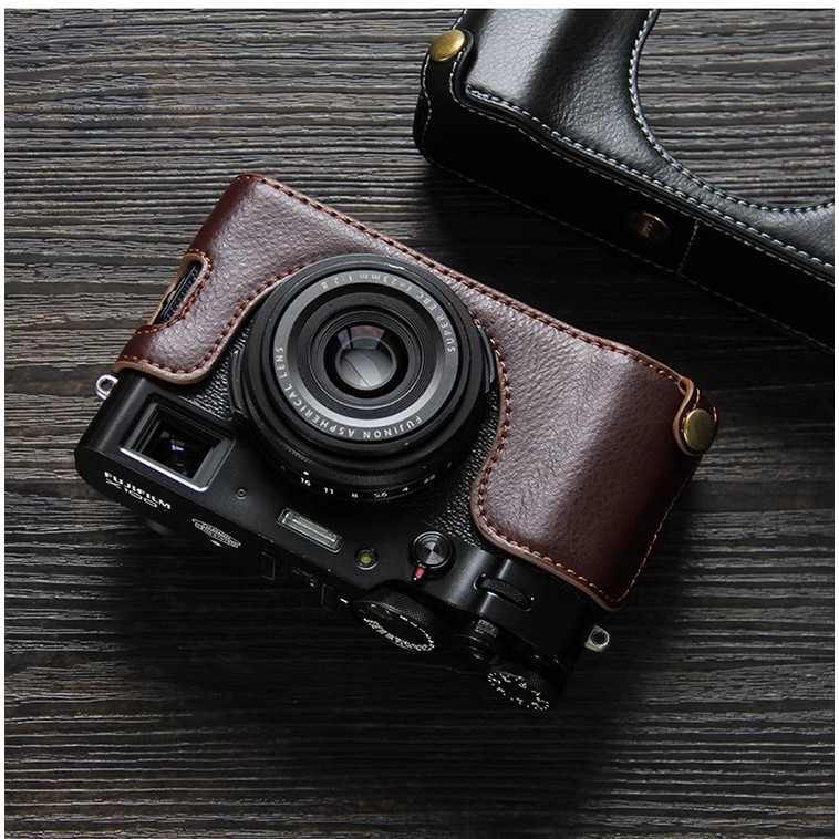 เหมาะสําหรับเคสกล้อง Fuji X100VI รุ่นที่หกชุดครึ่ง x100v เคสป้องกันฐานหนัง X100F เคสหนังย้อนยุค
