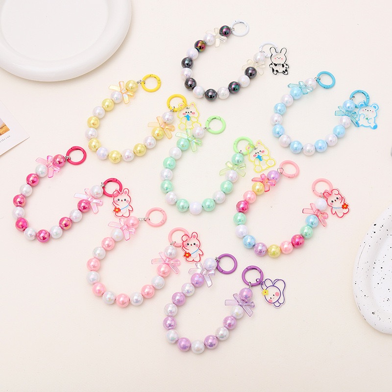 Bentoy Cute Cup pearl Key Chain Bag อุปกรณ์ตกแต่งรถยนต์สีสันสดใส