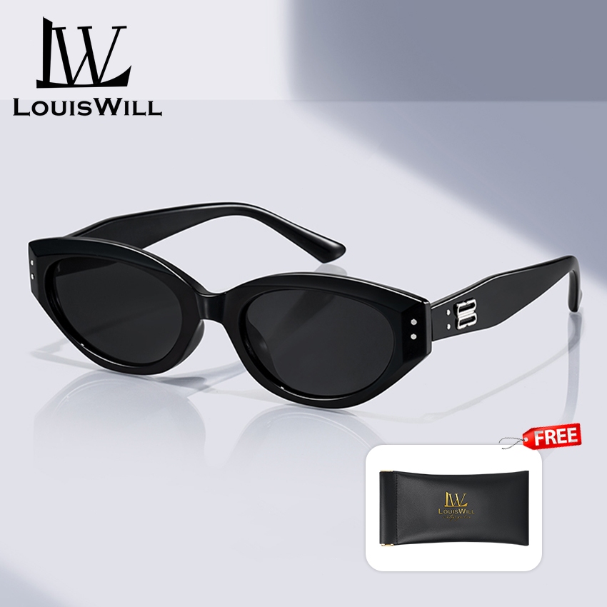 Louiswill แว่นตากันแดดผู้หญิง แว่นตากันแดดกรอบแคบแฟชั่นฤดูร้อนแว่นตากันแดด ป้องกันแว่นตากันแดดโพลาไรซ์แว่นตาป้องกันดวงตาแว่นตากันแดด