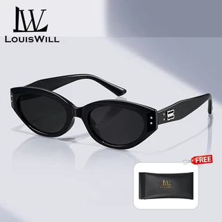 Louiswill แว่นตากันแดดผู้หญิง แว่นตากันกรอบแคบแฟชั่นฤดูร้อนแว่นตากันแดด ป้องกันโพลาไรซ์แว่นตาป้องกันดวงตาแดด