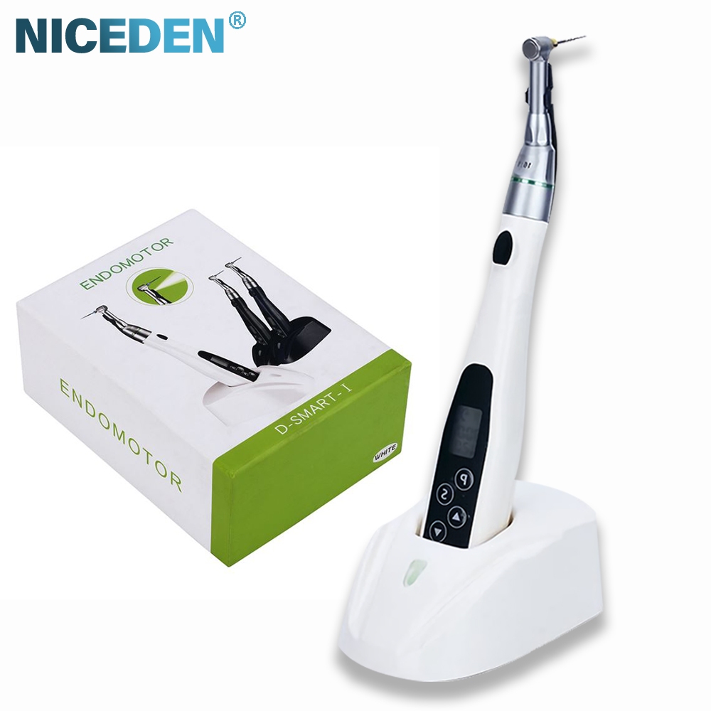Niceden ทันตกรรม Intrument ไร้สาย LED endo มอเตอร์ EndoMate EndoMotor 16: 1 ลด Contra Angle Treatment เครื่องอุปกรณ์
